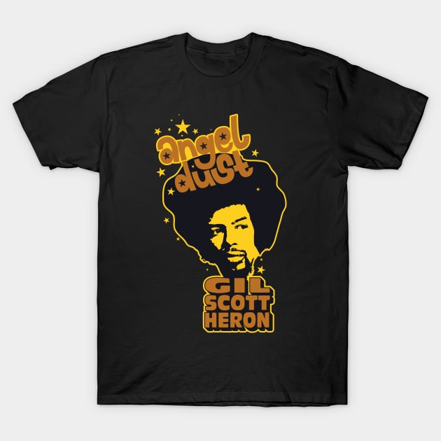 Gil Scott-Heron 'Angel Dust' Logo for Shirts & Apparel | Tribute to the Legendary Artis T-Shirt by Boogosh